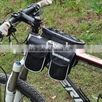 Three Pockets Bike Rack Bag durable bicycle bag waterproof bike bag
