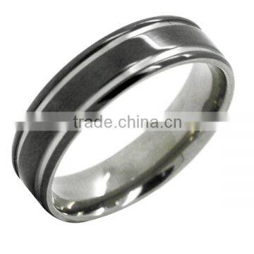 metal jewelry black zirconium ring BR1012