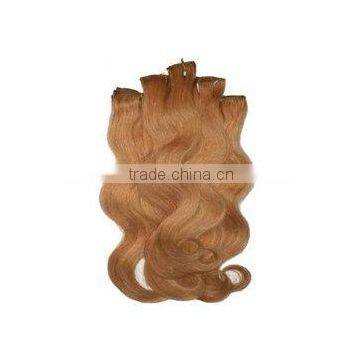 Heat resistant synthetic fiber Cilp In blonde Body Wavy hair extension sets