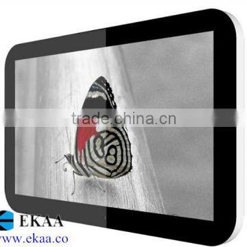 22inch wall mounted advertising player, backpack lcd advertising player network display lcd monitor 3g touch advertising displa