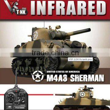 RC TANK/VS TANK PRO 1/24 M4A3 Sherman Desert IR Battle