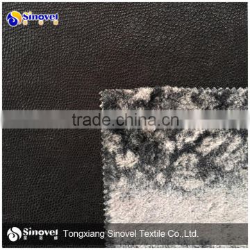 Garment fabric 100% Polyester winter coat fabric sude fabric bonded fur Women's coat fabric