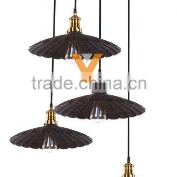 Vintage Rusted Industrial Pendant Lamp Brolly Chandelier Light Filament Metal Hanging Lamp