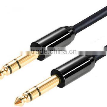 6.35 aux cable nickel plated AV cable 1RCA/M-1RCA/M 1.5m 5feet with PVC Jacket