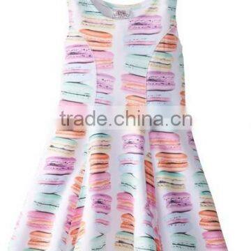 2015 Fashion Sleeveless Printed Summer Pretty Dresses Girls Dresses Baby Girl Maxi Dress Baby Girls Party Wear Dresses