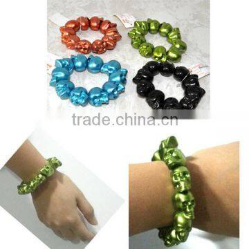 PLASTIC SKULL BRACELET FOR CARNIVAL PARTY DECORATION