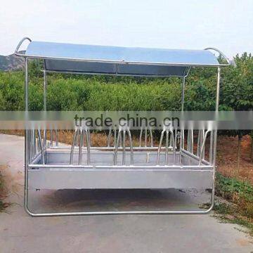 Hot dip galvanized square horse hay feeder with roof