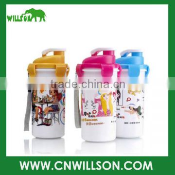 400ML Single Wall Plastic Insulated Tumbler with soft straw lid