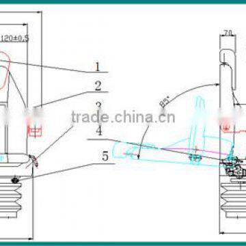 Vinyl Cover Mechanical Suspension Backhoe Seat With Swivel (YJ03) photo-6
