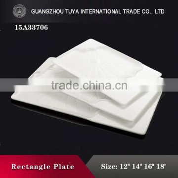 Royal Porcelain Ware,Bossed rectangular plate, Waves shape rectangular plates