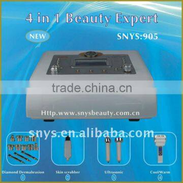 Diamond peeling+ultrasonic +hot & cold hammer+skin scrubber Dermabrasion Machine (SNYS-905)