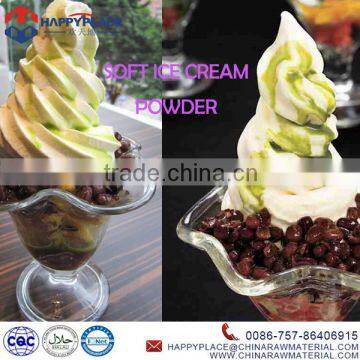 Popular dessert item soft serve ice cream with red beans