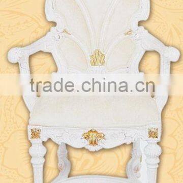 SJ-9204-2 PU leather white noble resin hotel chair with arms