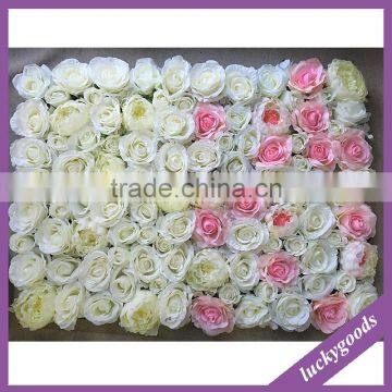 latest design customized white pink flowers for wedding backdrop