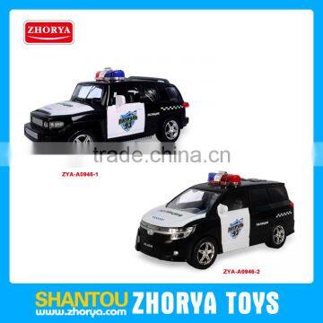 Russian language sound and packing B/O police electric car bump and go toys SUV / MPV with musical and light for kids boys