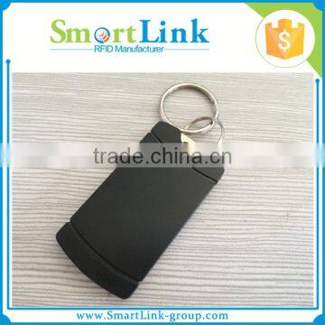 Rewritable waterproof ABS Ntag216/203 rfid key fob 13.56mhz keychain for Security and Protection