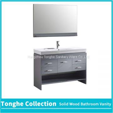 48'' Grey Bathroom Vanity Resin Basin Big Storage Space