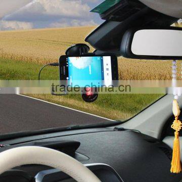 Car Kit Wireless FM Transmitter With Car Mount Phone Holder Support Speaker Handsfree Calling For Phone