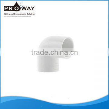 White PVC plastic hose connector for bathtub Elbow hose connector