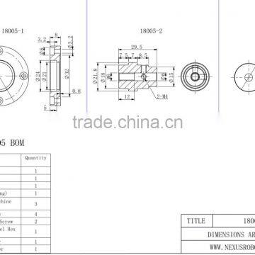 6mm 3 Piece Black Anodized Coupling Sets 18005 photo-4
