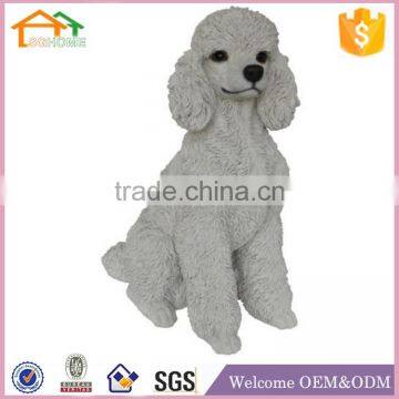 Factory Custom made best home decoration gift polyresin resin poodle dog statues for sale