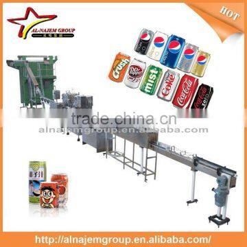 Tin, aluminum beverage can filling and sealing system