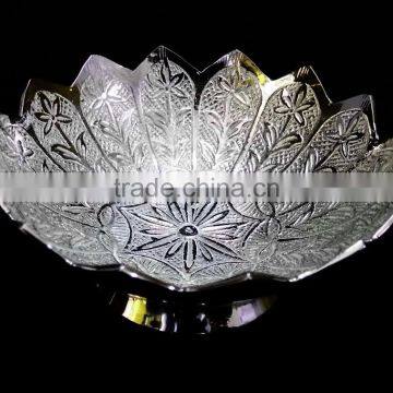Wedding gift item, return gift, home decoration brass silver plated bowl