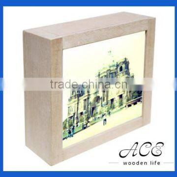 Customization Printing Wooden Light Box 220v 110v Solid Wood Frame Advertising Outdoor Light Box