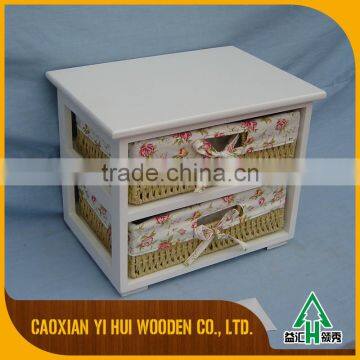 Customized 2 Drawer Storage Cabinet Wood photo-3