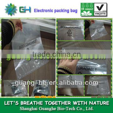 100% Biodegradable & compostable plastic PLA bag for electric calculator,shoes,clothes,etc