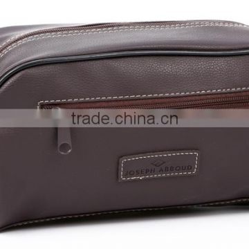 Store More Rectangle Shaving Brown Leather Customized Toiletry Bag