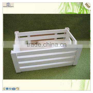 Free Sample Handle White Colored Wooden Wine Crates photo-3