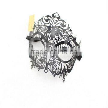 Black Male Diamond Design Laser Cut Venetian Masquerade Metal Filigree Mask Men photo-5