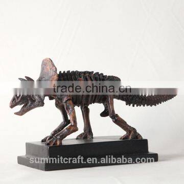 Decorative Resin Fake Triceratops Dinosaur Fossils Figurine photo-2
