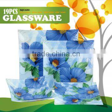 hot creative square glass trays