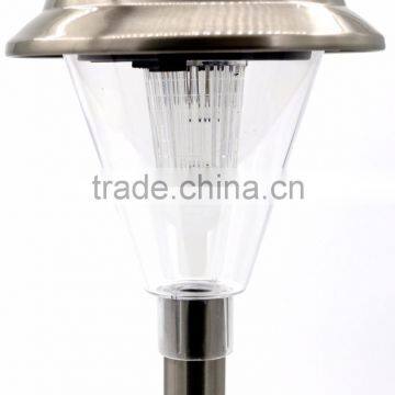 2-PC Stainless Steel Solar Pathway Garden Landscape Lawn LED Light photo-2