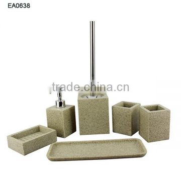 Novel and eco-friendly dinas 6 Piece Bathroom Accessory Holder , Soap Pump , Tray , Toothbrush