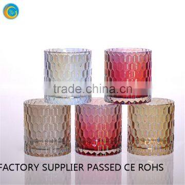 Frosted Candle Large Jar Amber Candle Jar Glass photo-5