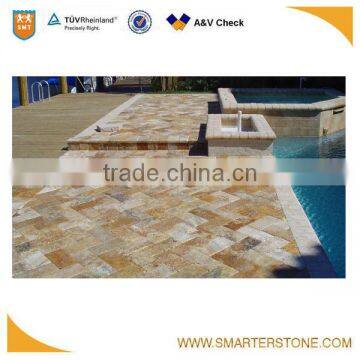 10x10 travertine yellow color good for swimming pool