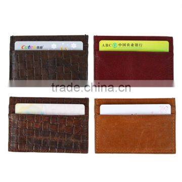 Top Grain Leather in Top Quality Leather Card Holder 5-slot Credit Card Holder for Business photo-3