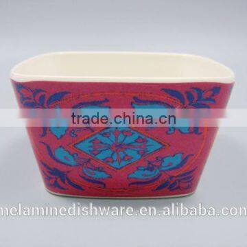 Square Deep Classical Melamine Soup Bowl for Kid Children photo-2