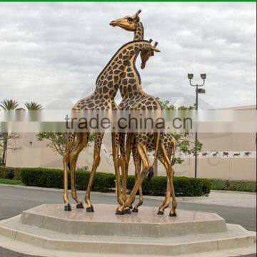 high quality outdoor metal sculpture large brass giraffe sculptures