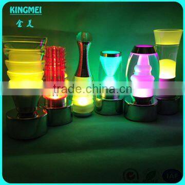 Hight Rechargable Battery Operated Wedding Party Night Club Bar Glowing Light up Led Portable Candle Table Lamp photo-2