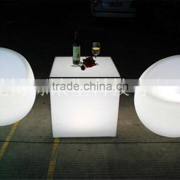 Led furniture Plastic RGB color change led cube