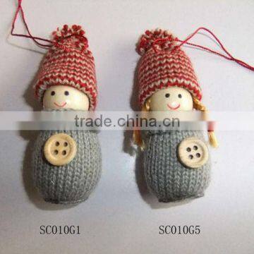 Christmas fabric person hanging decoration