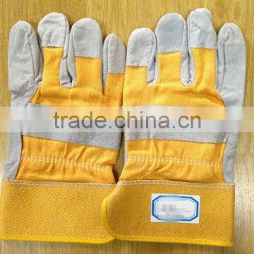 Safety Cow Split Leather Working Gloves From Guangzhou Supplier