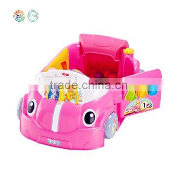 Kids Laugh And Learn Plastic Pink Cral Aound Car, Kids Games Toy Cars From Dongguan OEM/ODM Toy Factory