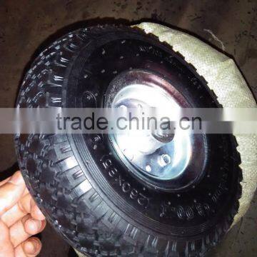 Galvanized rim rubber wheel 3.00-4