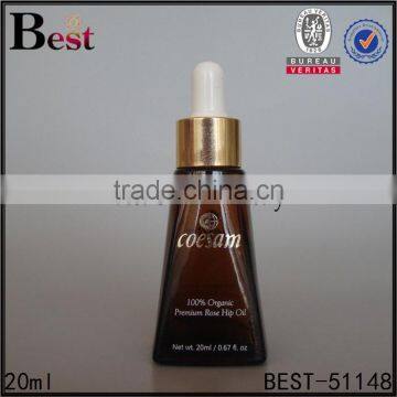 20ml Amber Pyramid Shape Brown Glass Dropper Bottle for Essential Oil photo-6