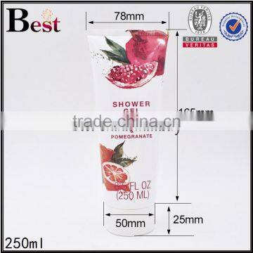 250ml Flower Logo Body Lotion Plastic Cosmetic Tube Packaging for Cosmetics photo-5